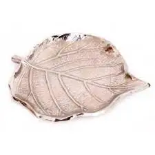 Gold Aluminium Leaf Tray for Home and Office Table Decoration Fruit Serving Tray At Wholesale Price