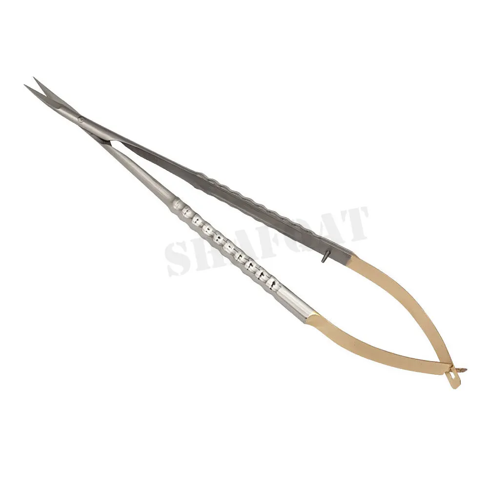 Stainless Steel Dental Surgical Castroviejo Needle Holder 18 CM Straight Curved