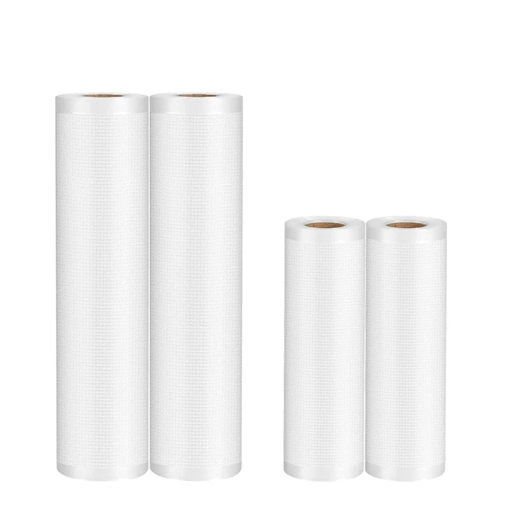Custom PE Embossed Transparent Vacuum Sealer Roll 28 x 5 Meter Vacuum Sealer Bags For Food