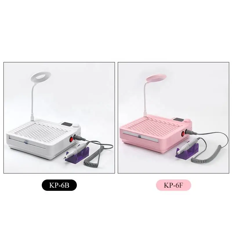 Profession 3 In 1 Nail Machine Nail Drill Table Dust Suction Collector With Led Table Lamp Uv Led Nail Drill Lamp