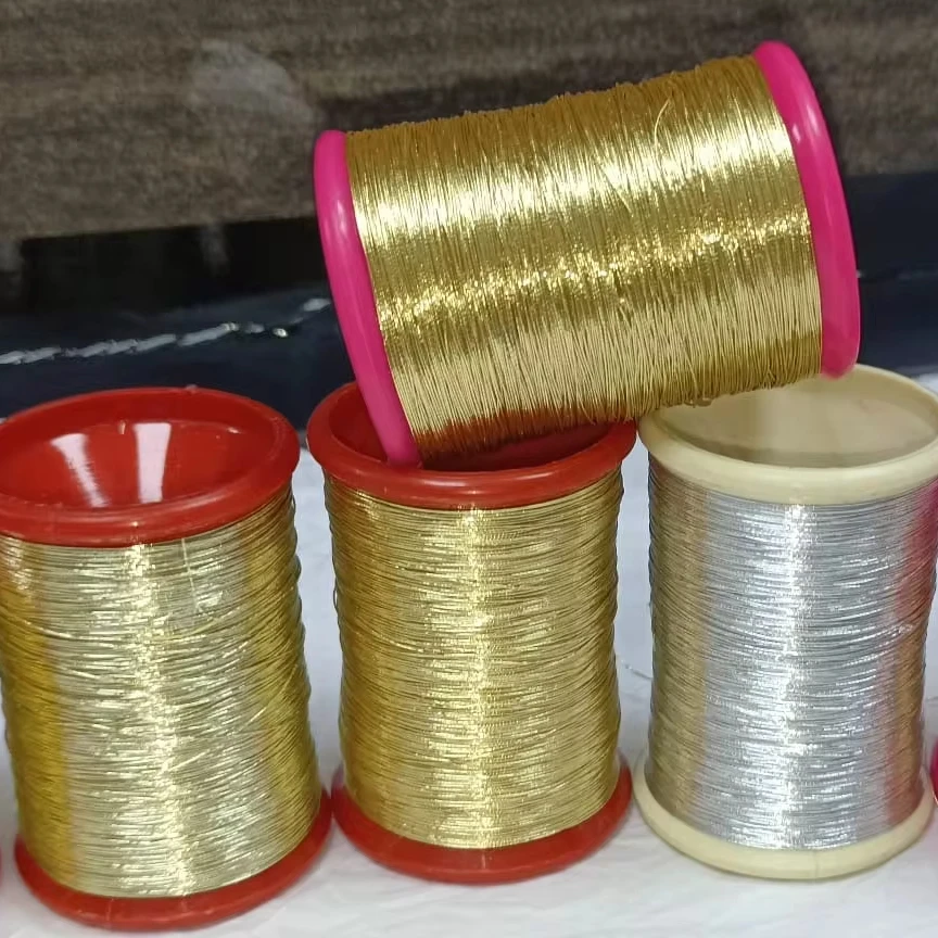 Real Gold Plated Metallic Yarn High Quality Thread with Luxurious Gold Finish