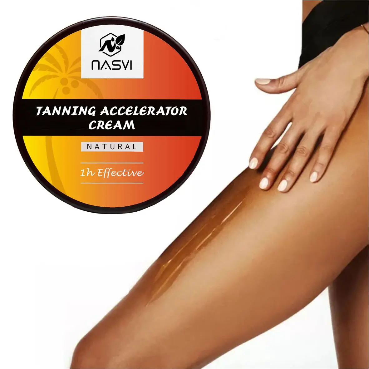 OEM ODM NASYI Private Label Brown Sunbed Tanning Cream Natural Intensive Tanning Accelerator Gel Tanning Lotion 190ml