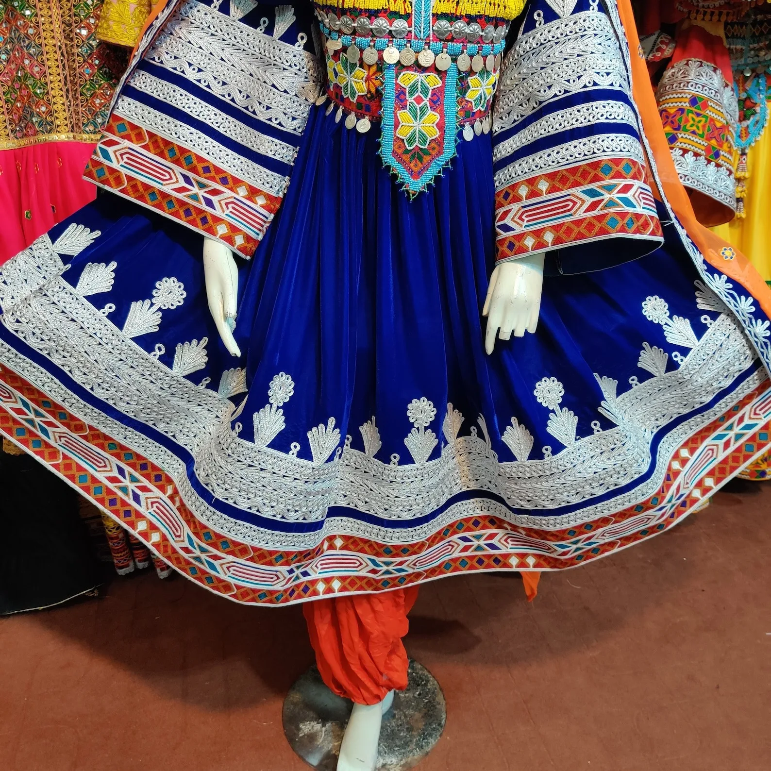 Tribal ethnic vintage kuchi dress, Afghan/Pakistan Kuchi party traditional multi color Dress Afghani traditional dress for women