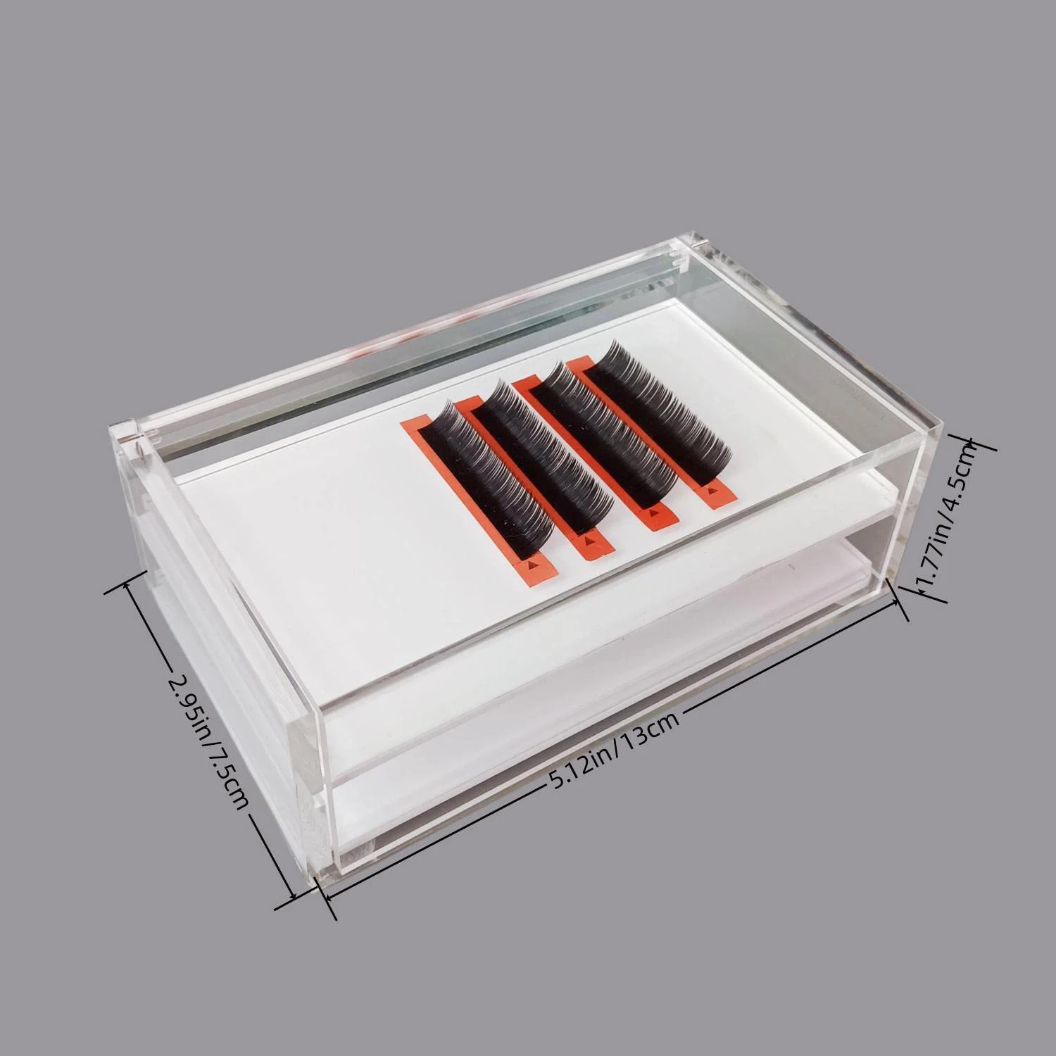 Wholesale Acrylic Lash Tiles with Cover Lash Pallet Eyelash Extension Tray Eyelash Pallet Eyelash Holder Organizer