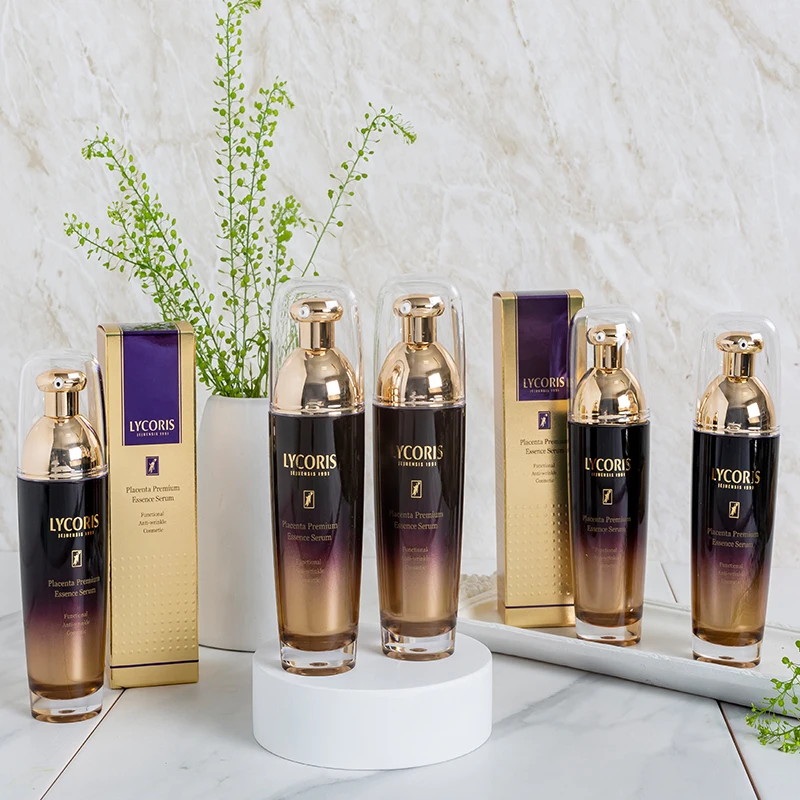 Korean Face Skin Care Serum Lycoris Placenta Premium Essence Serum Protein and Panax Ginseng Root Extracts for Energetic Skin