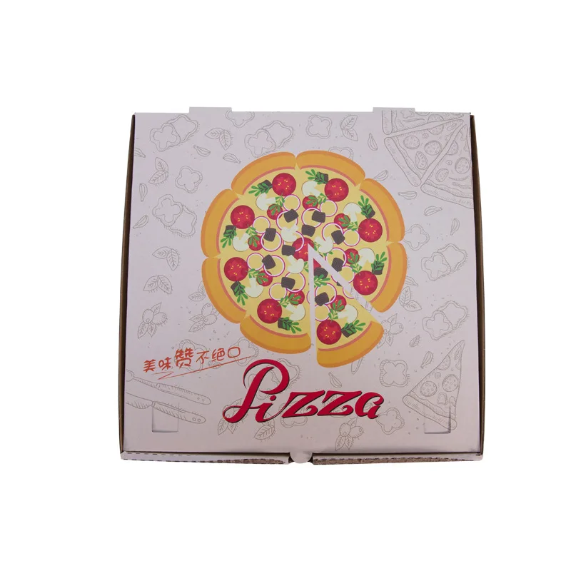 Manufacturers Custom Printed Various Sizes Food Grade Biodegradable 9 13 18 22 27 33 40 Inch Takeaway Pizza Box