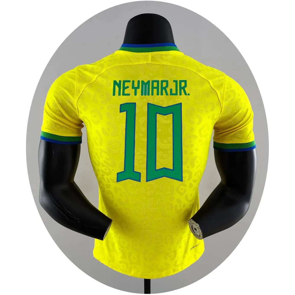 2022 мира оптовая продажа Домашняя футболка национальной сборной Бразилии Футбольная Одежда на заказ тайского игрока версия чашки