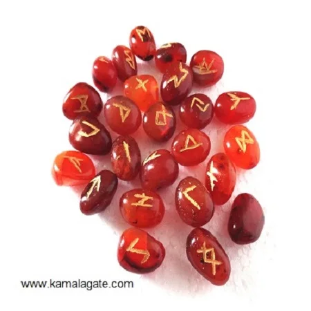 Natural Crystal Labrodolite Stone Polished Tumbled stone with engraved and painted rune set crystal Engraved rune set
