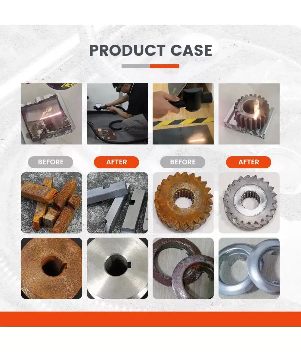 GYC LASER  100W Fiber Laser Cleaning Machine Laser Rust Removal Trolley-Type Handheld Machine