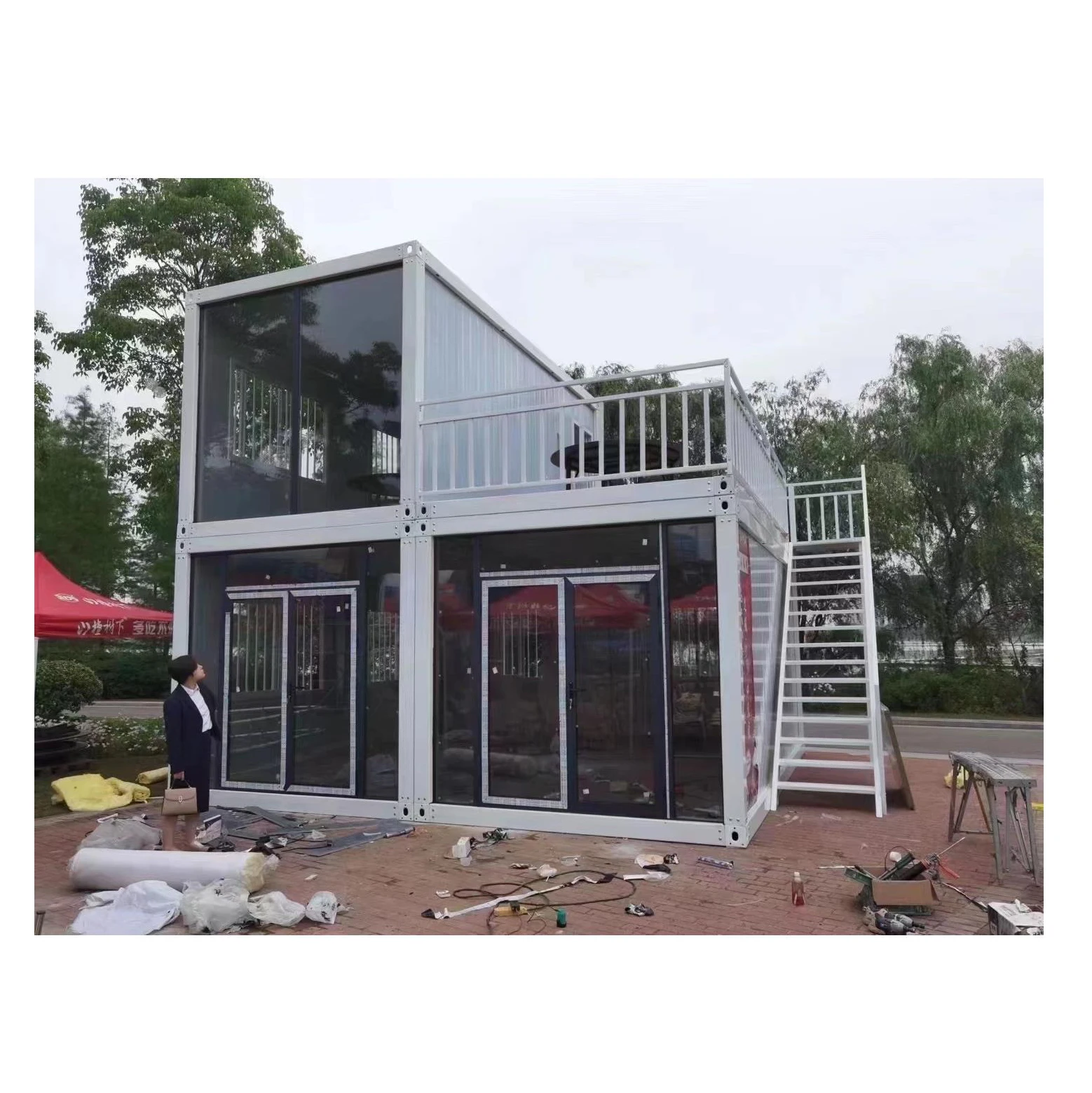 high quality Detachable container house office cabin modular casa prefabricada mobile tiny home