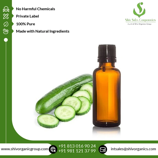 Leading Supplier of Top Quality Hot Selling Cosmetic Grade 100% Pure and Natural Cold Pressed Cucumber Seed Carrier Oil