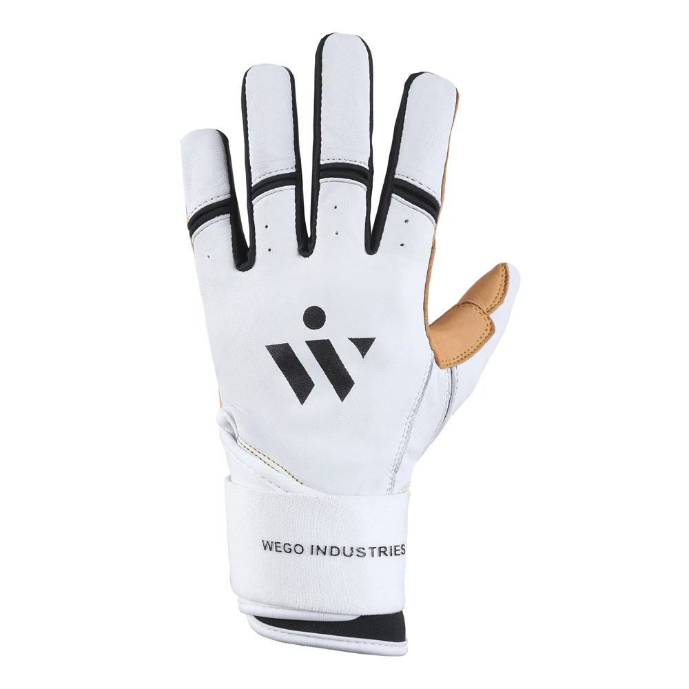 Wholesale Best Sublimated Design Goatskin Digital Leather Baseball Batting Gloves Professional Unisex Softball Batting Gloves