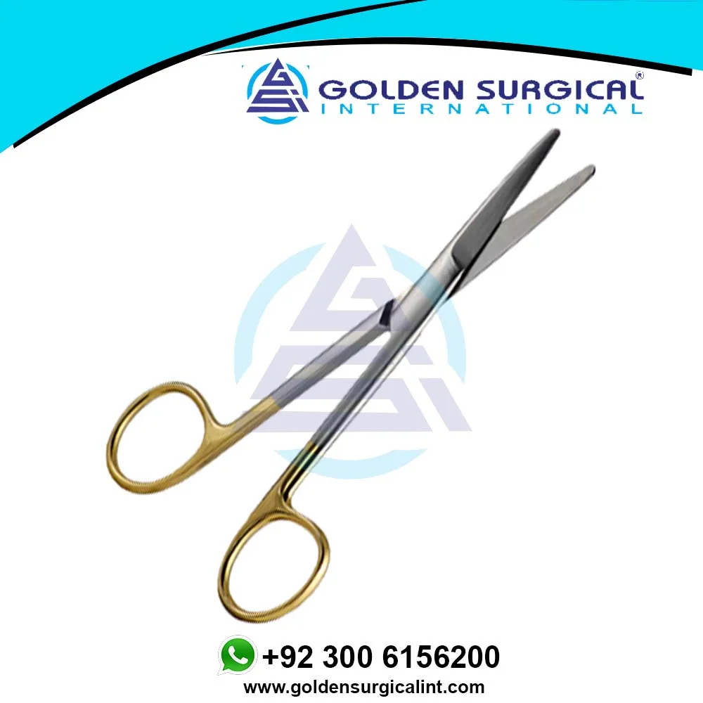 Surgical Standard TC Scissors Curved 6 Inch Gold Handle Operating Scissors Operation Theater Instruments Dissecting Scissors