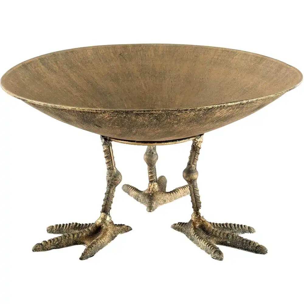 Top Quality Antique Brass Metal Serving Tray in Round Shape Customized Shape At Best Price For Dining Table Decorative