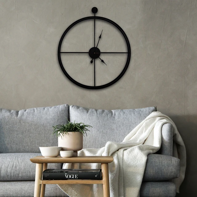 Metal Double Frame 24 Inch Wall Clock For Office, Living Room And Bedroom Wall Decor Item Manufacturer Indian Factory