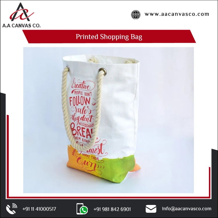 Nominal Price Outstanding Quality Widely Used 100% Recycled Cotton Canvas Fabric Material Tote Bags from India