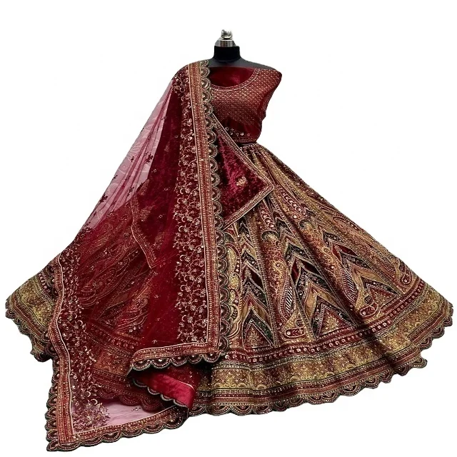 Hot Selling Wedding and Festival Wear Women Lehenga Choli Embroidery Work Bridal Lehanga Choli for Export
