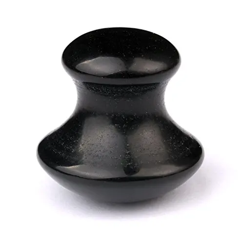 stone Mushroom Black Agate Natural crystal Scraping Body Massage Tool Facial Natural gemstone mushroom Wholesale Stone