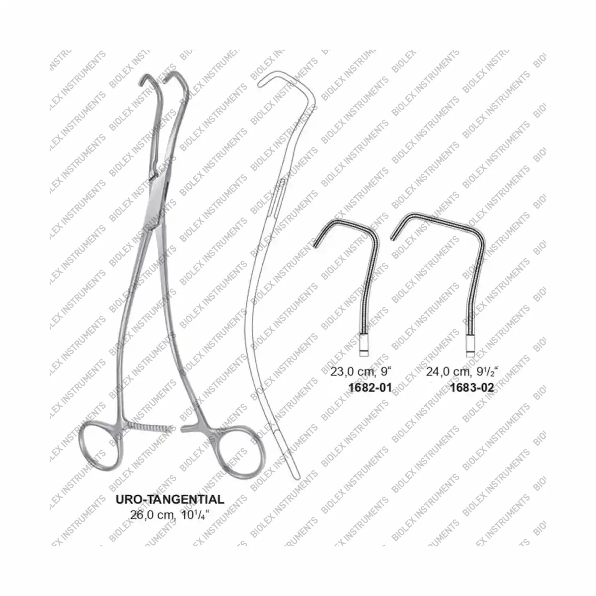URO-TANGENTIAL Non-Sterile Reusable Steel Kidney Pedicle Forceps Curved Genito-Urinary Instrument Basis Surgical Instruments