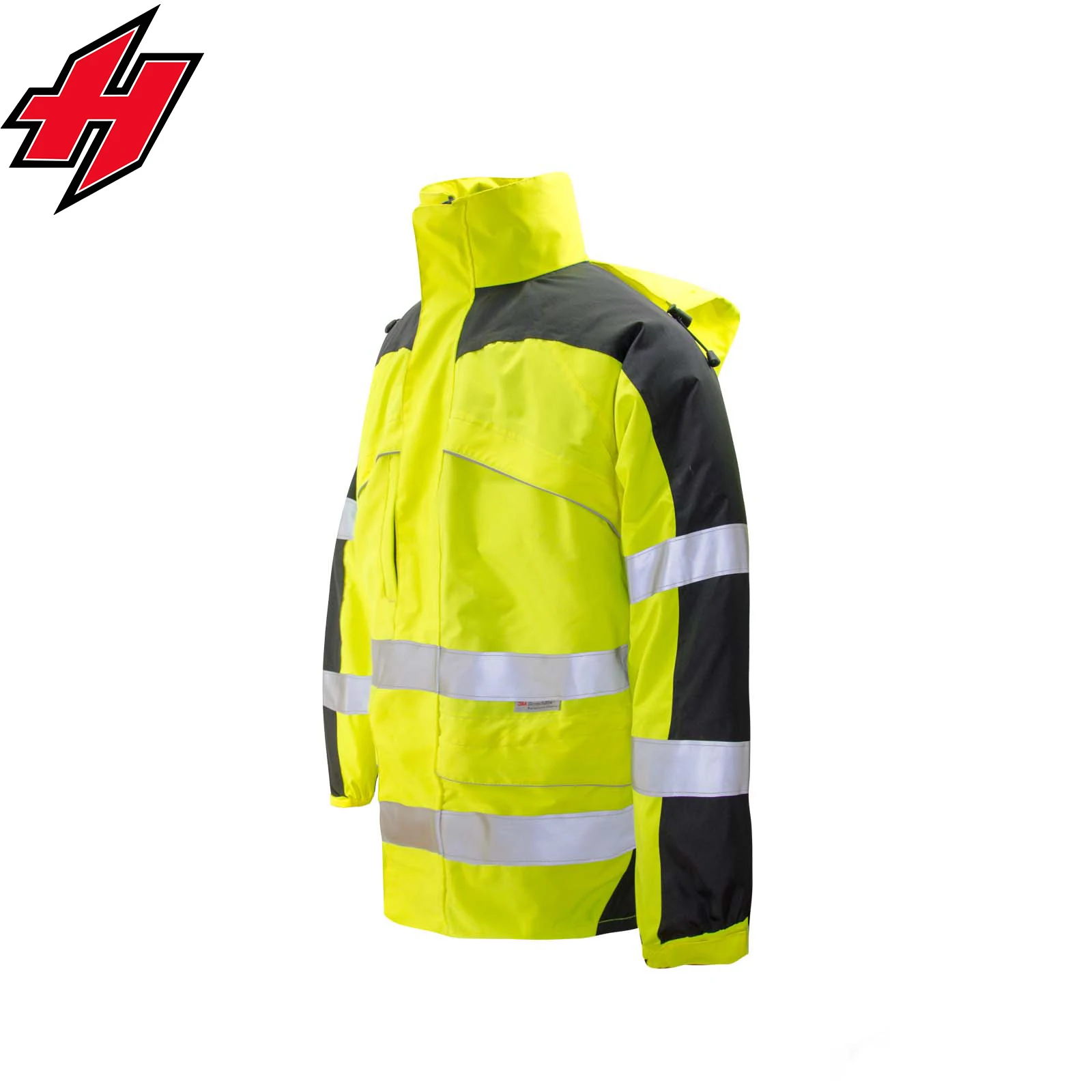 hi vis safety jacket long sleeve 100% waterproof antistatic  hexaplus rain gear high quality thick material reflector jackets