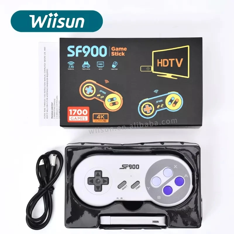 SF900 Игровая приставка 16 бит Ретро видео игровая консоль HD Out TV со встроенными 1700 +