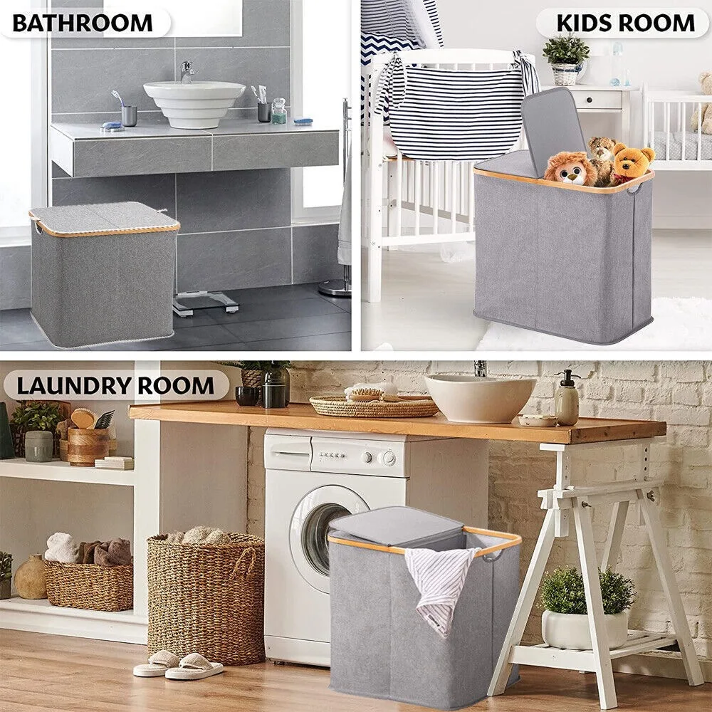 laundry hampers custom logo laundry basket bamboo 2022 hot sell bamboo laundry basket