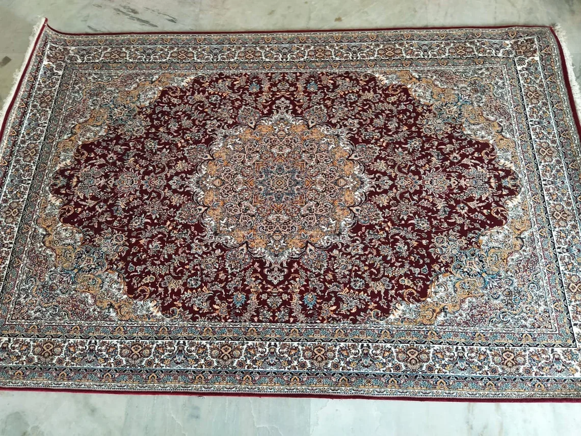 Excellent Quality Handmade Silk on Silk Persian Rug for living room Use Available at Wholesale Price Smart Floor Rug