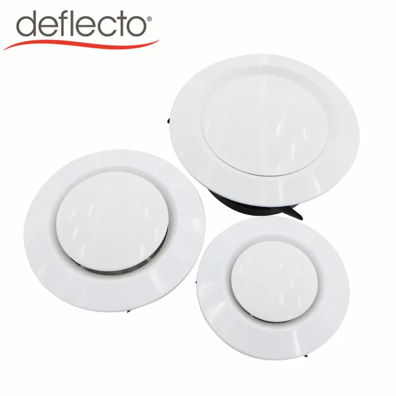 75/100/125/150/200mm white round soffit vent ABS ceiling diffuser adjustable dryer vent cover rust proof air outlet