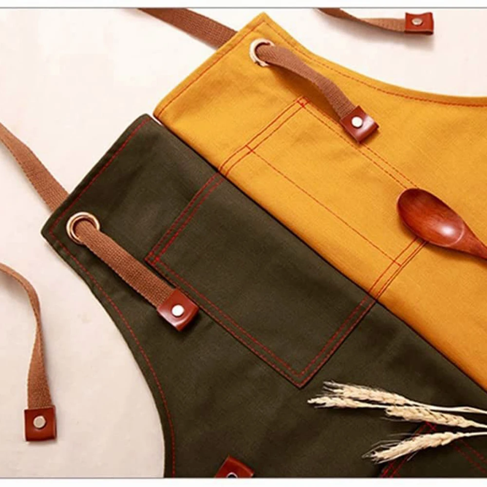 Barber apron high quality leather personalized with your logo perfect barber gift in Black Gray Red Green Yellow variation