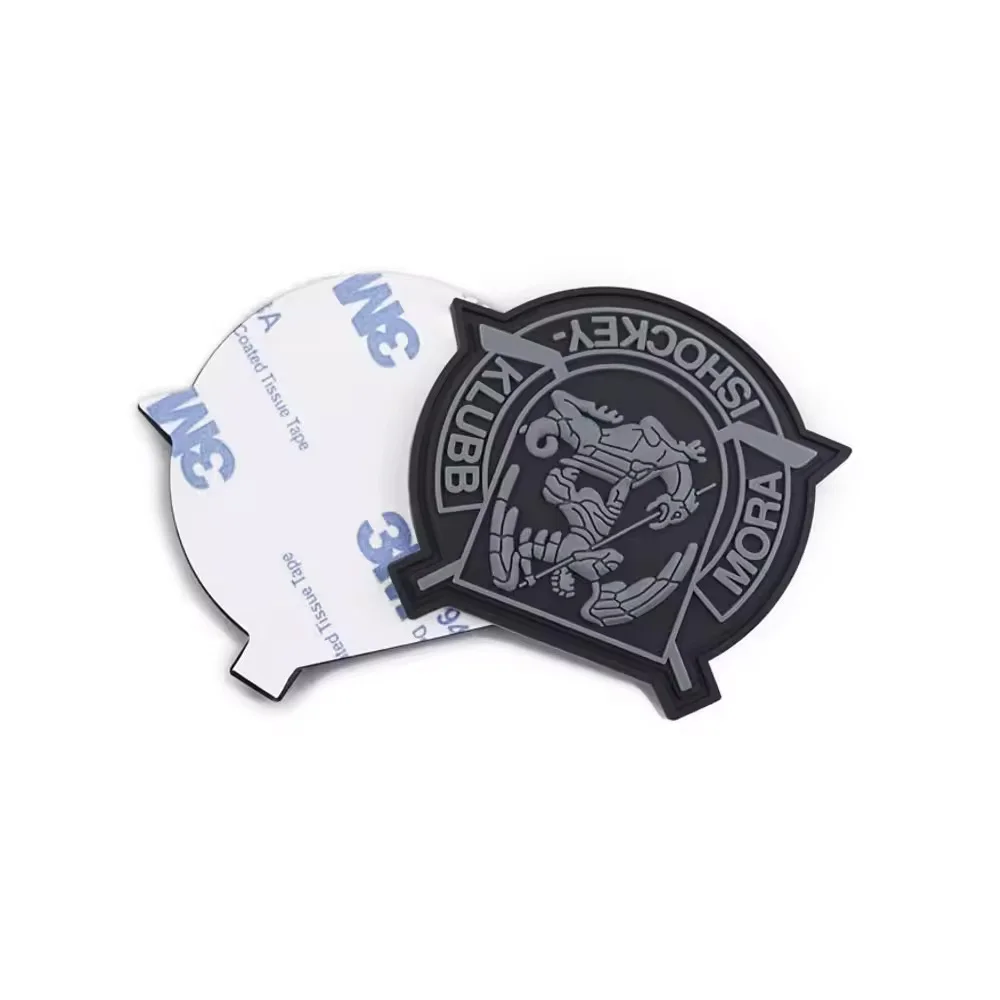 New Arrival Custom Solid Colors Letter Logo 3D Rubber Silicone Patches Your Own Requirements And Details