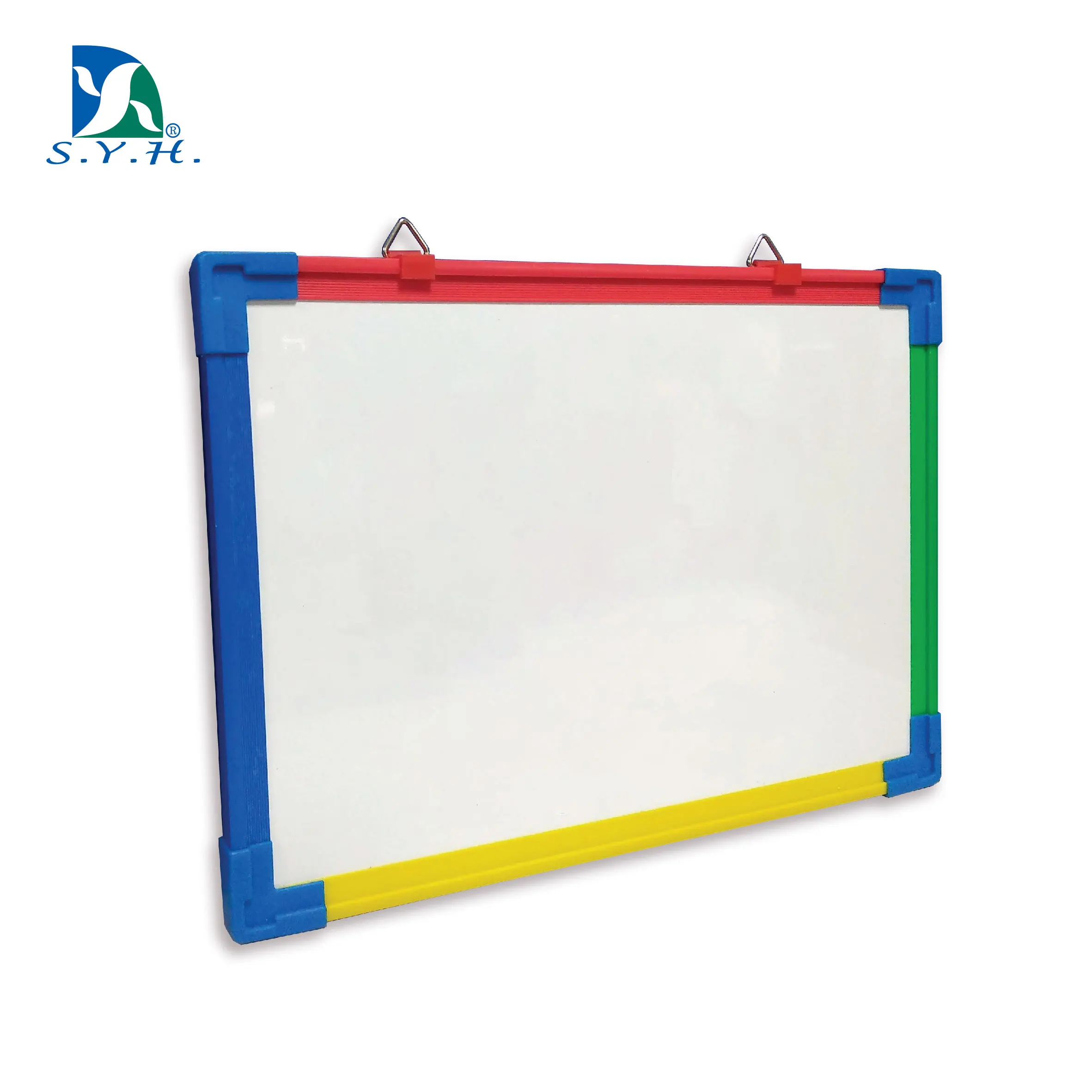 Colorful 45*60 magnetic whiteboard with plastic frame and movable tray