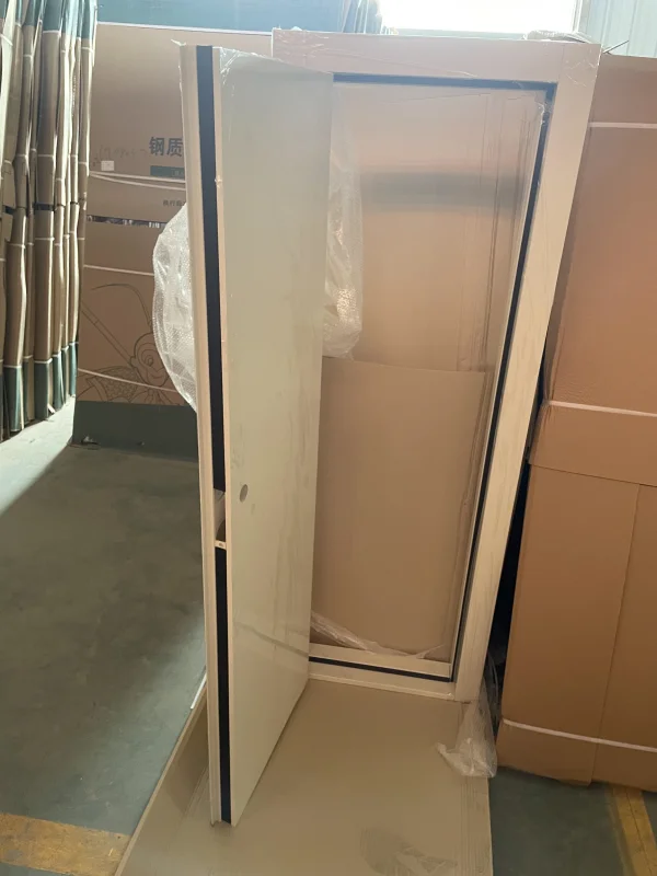 Wholesale Residential Security Outside Door Steel Soundproof Fireproof Entrance stainless Metal fire rated doors with glass