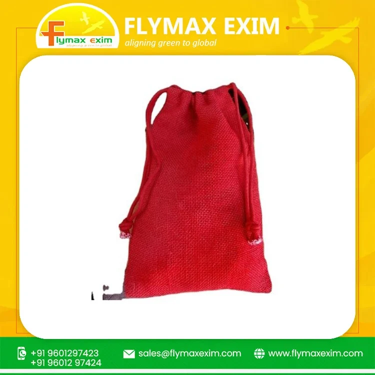Christmas Gift Bag Drawstring Canvas Eco-Friendly Premium Natural Jute Bag Elegance Gift Bags For Festivals Functions