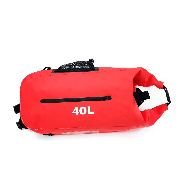 Custom Logo Floating 20l-60l 500d Mesh Pvc Tarpaulin Duffle Ocean Pack Waterproof Backpack Dry Bag for camping fishing biking