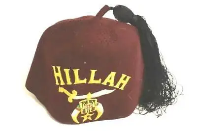 Other Hats & Caps-shriners Fez Hat Hand Embroidered Masonic Custom Name Logo Rhinestones Row 3