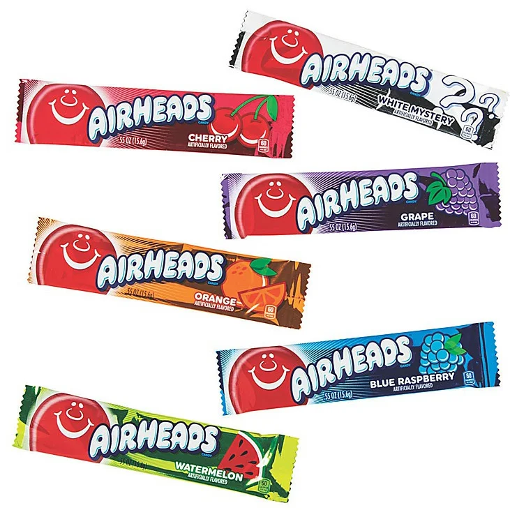 Air-heads Blue Raspberry Gum with Micro Candies for sale  Air-heads Gum, Sugar Free, Blue Raspberry (14 count