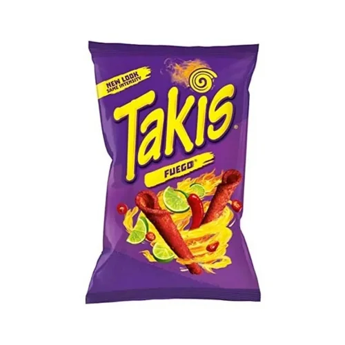 Takis Fuego Flavored Tortilla Chips - Pack of 3 - 56g