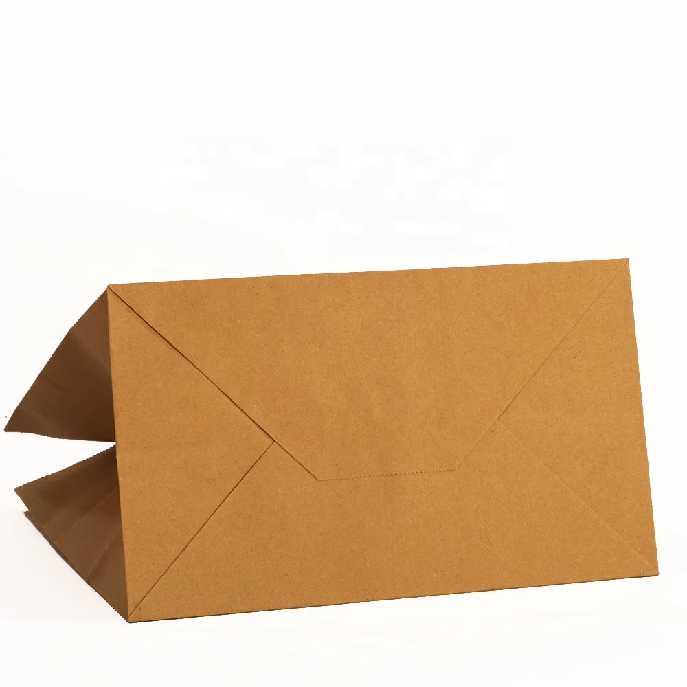 wholesale customized you own logo bolsas de papel brown kraft paper bags with twisted flat handles from China supplier