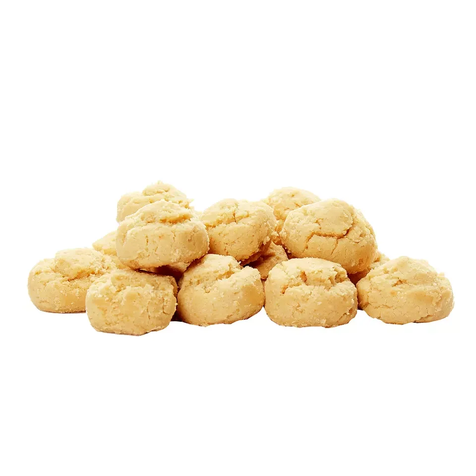 OEM Nutty Flavour Formed Cookies Salty Sweet Soft Eggless Low Sugar Ah Ma Almond Biscuits with Tin Bottle Packaging