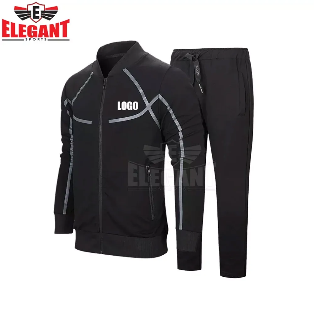 Zip up jacket tracksuits for men Sportswear Two Piece Zipper Style And Side Pockets For Men Wear Tracksuits By Elegant Sports