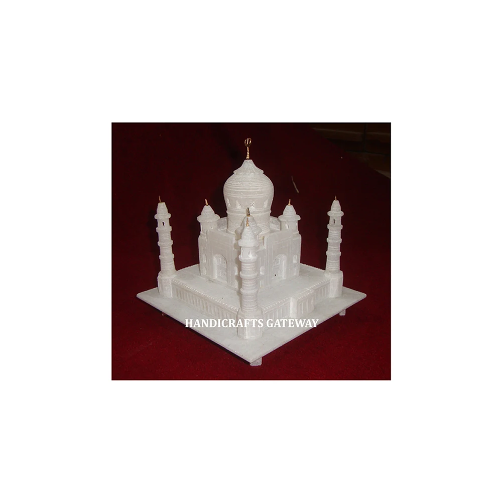 Exclusive Unique White Makrana Marble Gorgeous and Attractive Taj Mahal Statue For Showpiece Decoration And For Gift Purpose