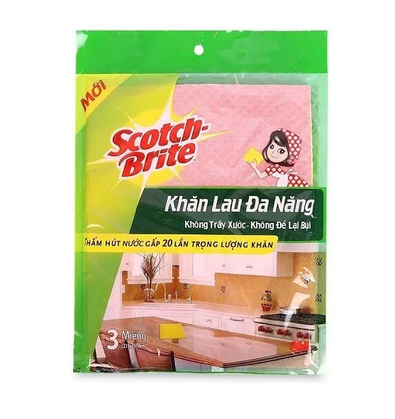 Multi-purpose wipes help clean household items such as cabinets, stoves, tables, refrigerators , 3 PCS/PACK, 50 PACKS/CASE