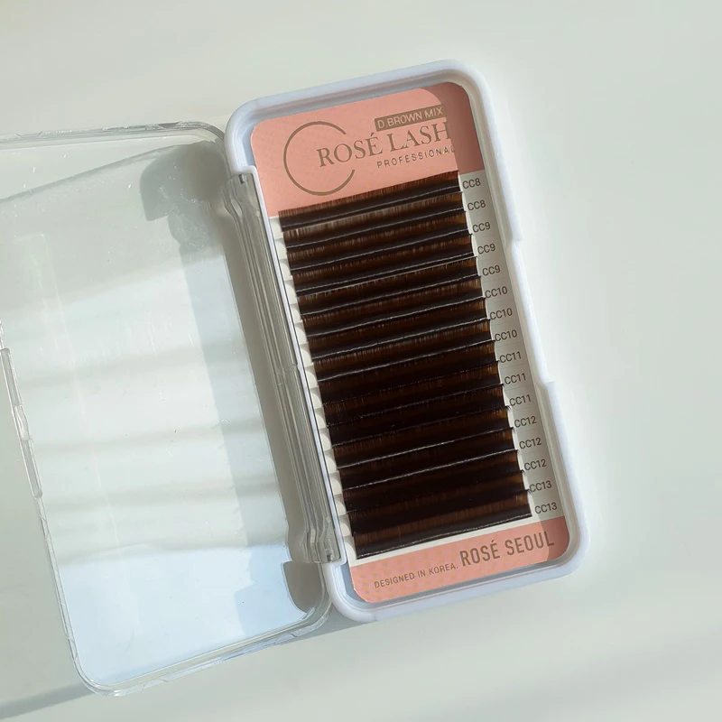 Professional brown eyelash DARK Brown Eyelash Midium Brown Light Brown Eyelash Extension Brown color collection eyelashes