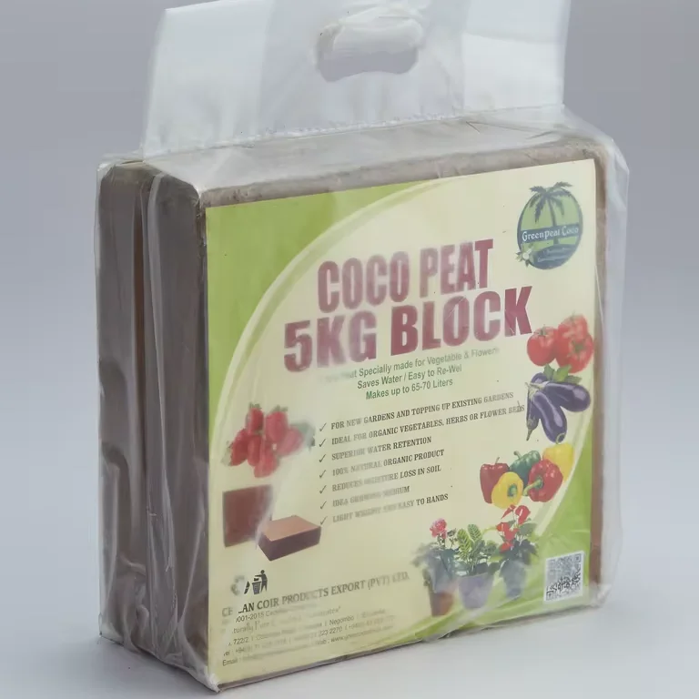 Sustainable Agricultural product 5kg Cocopeat block made from natural coir-pith 2024 exporters of original coconut substrates