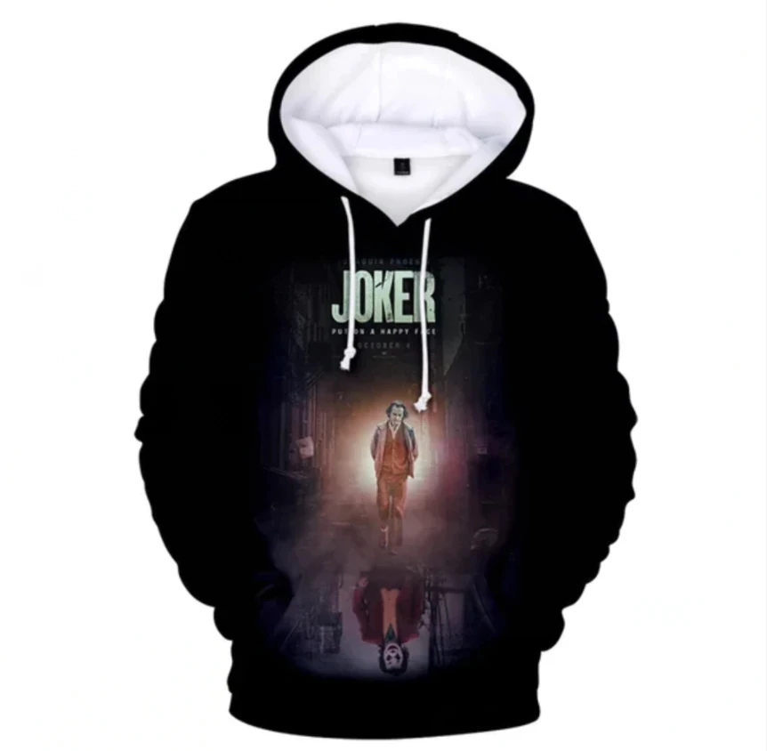 Hot Joker 3D Printed Hoodies Men Horror Movie Men Casual Fashion Funny Oversize Pullover Hoodies