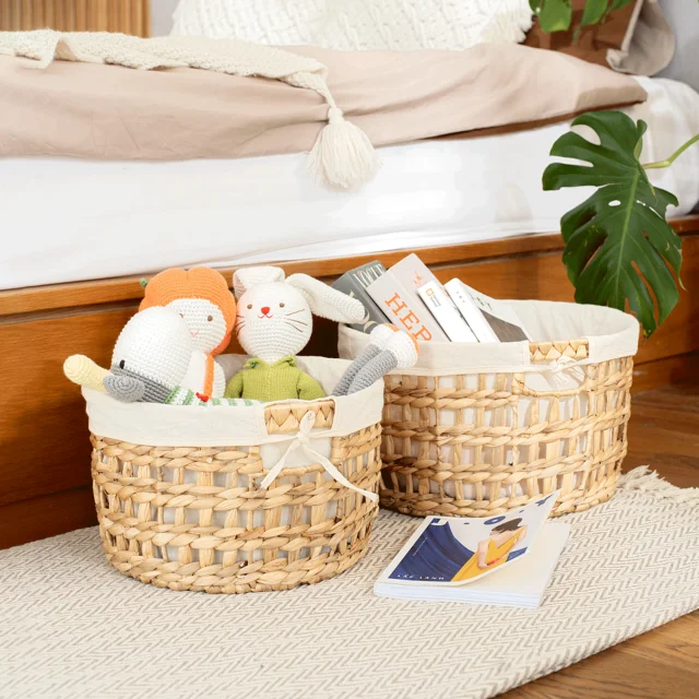 Natural Straw Seagrass Bamboo Basket Vietnam Large Storage Baskets Cheap Wholesale Products Wicker Laundry Hand Woven Handmade