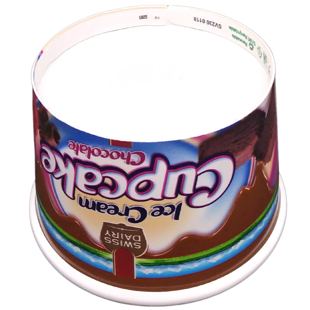 230cc 8oz Leakproof Round Customizable Food Grade Disposable Plastic Cup and PP Plastic Clear Spoon Lid  for Ice Cream Packaging