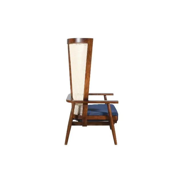 Relax Chair with combination rattan natural for hotel restaurant villa apartment commercial project high back chair