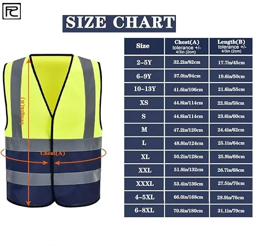 Colourful Construction Work wear Vest Safety Vest Reflective Waistcoat with Reflective Bands High visibility Durable