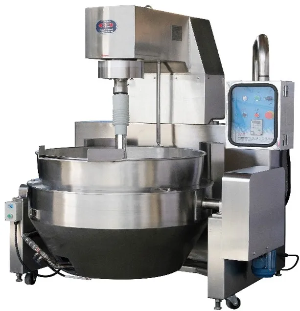 180 Liter Cooking Mixer Restaurant Food Making Machine Bean Paste Soup Stock Mixing Machine Gas Power Heating Sauces Mixer